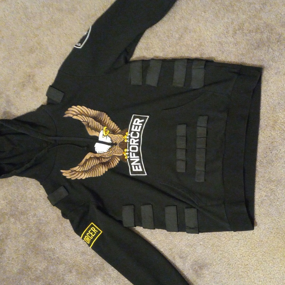 Embroidered Enforcer hoodie XL, Reason brand